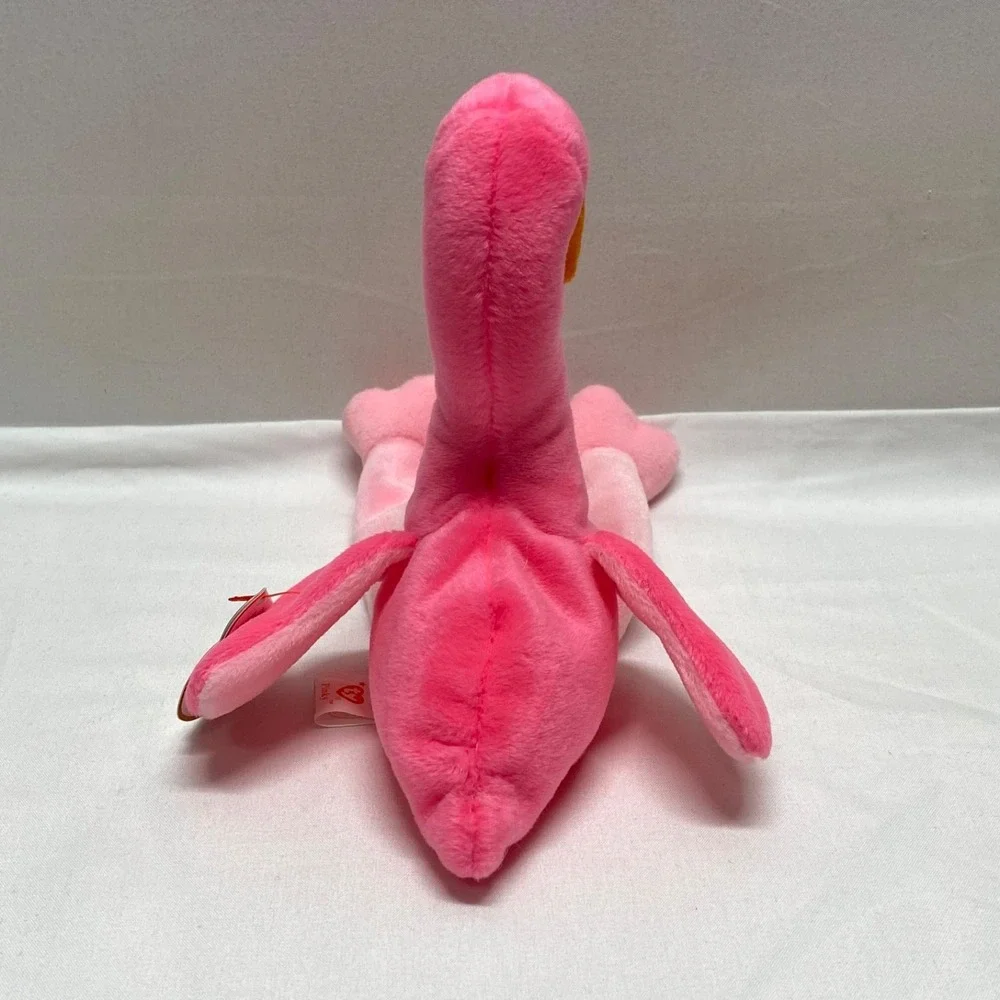 Vintage Ty Beanie Babies Pinky Flamingo Pink Bird Retired 1995 Rare See Tags MWT